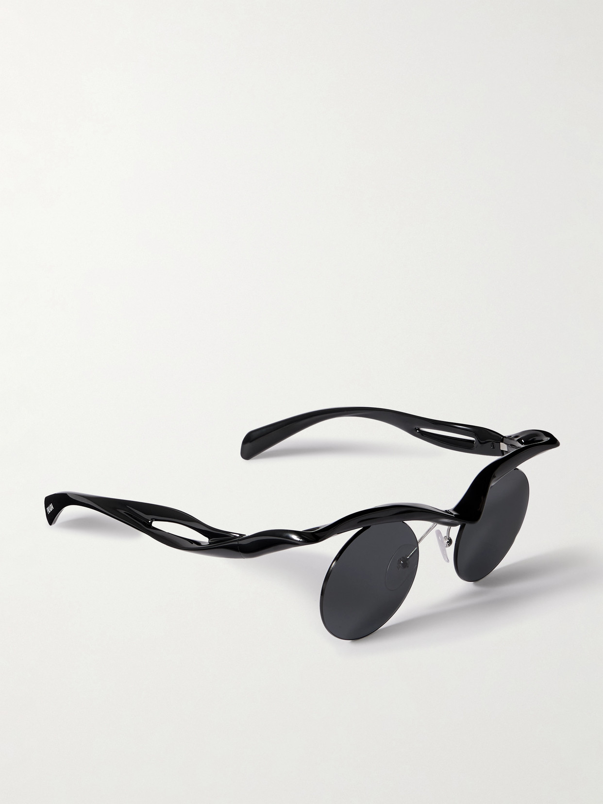 PRADA MORPH RIMLESS ROUND-FRAME ACETATE SUNGLASSES