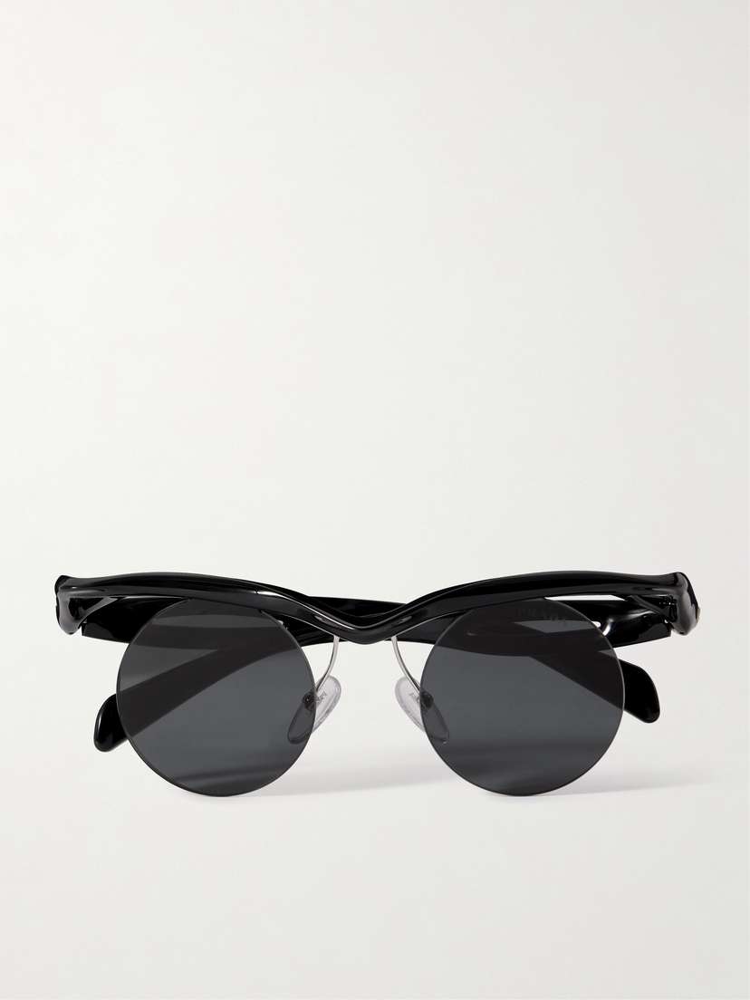 PRADA EYEWEAR Morph Rimless Round-frame Acetate Sunglasses