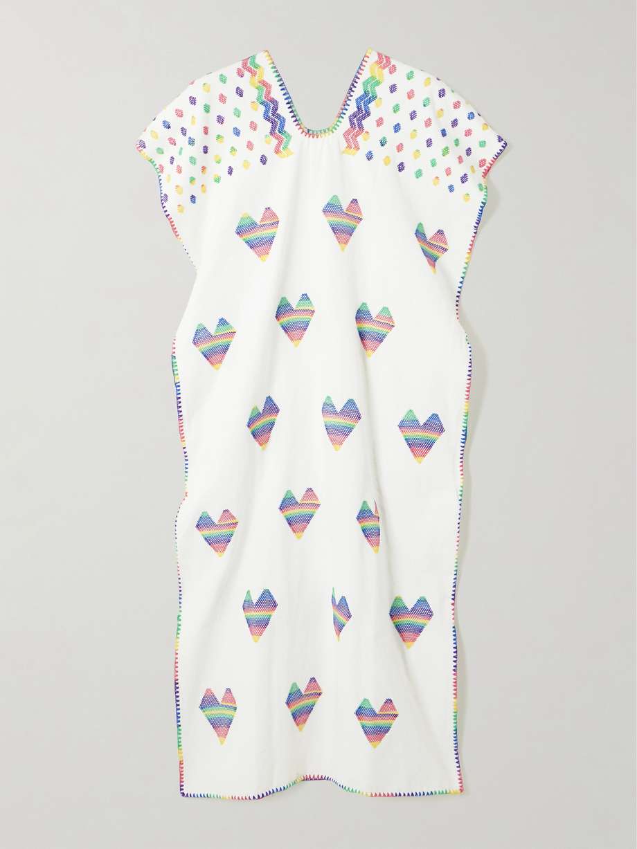 embroidered cotton huipil