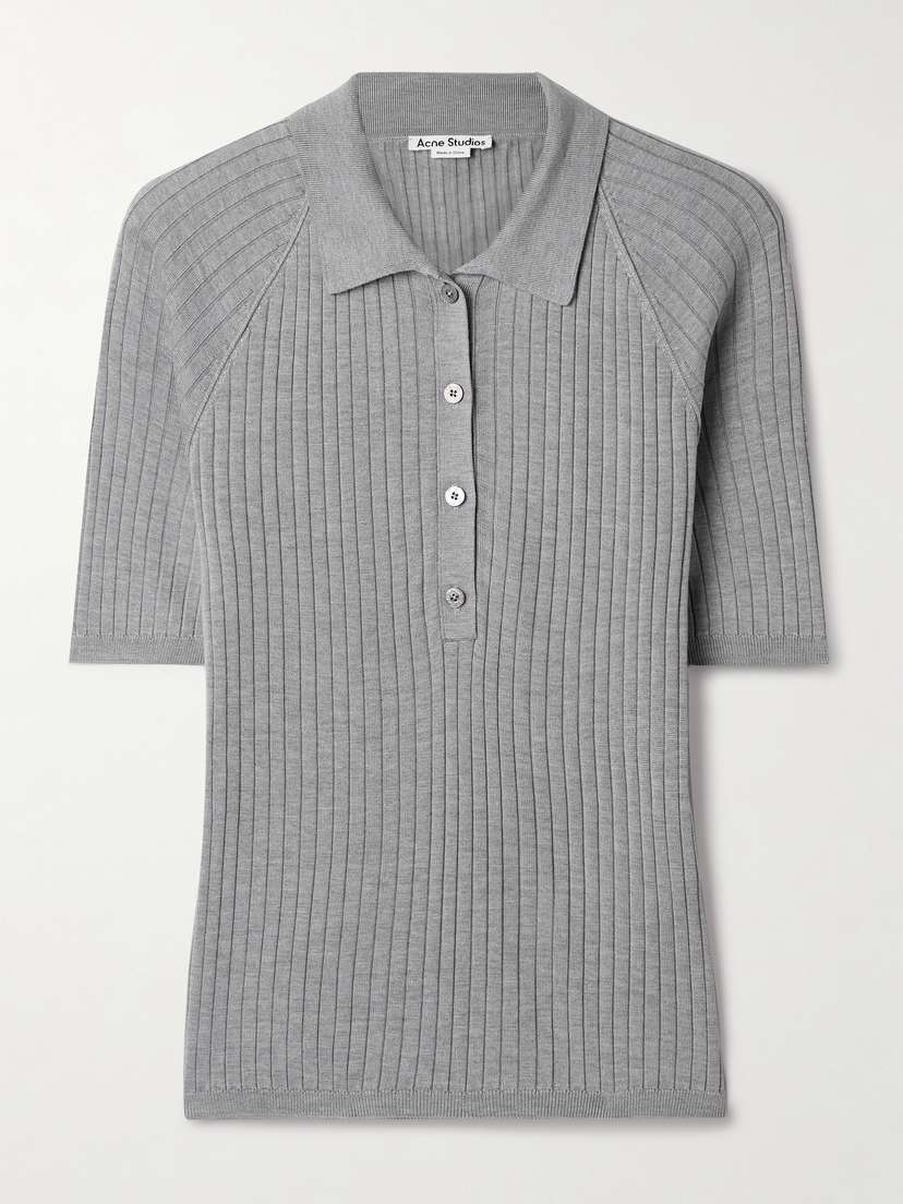 Acne Studios Ribbed Silk Top