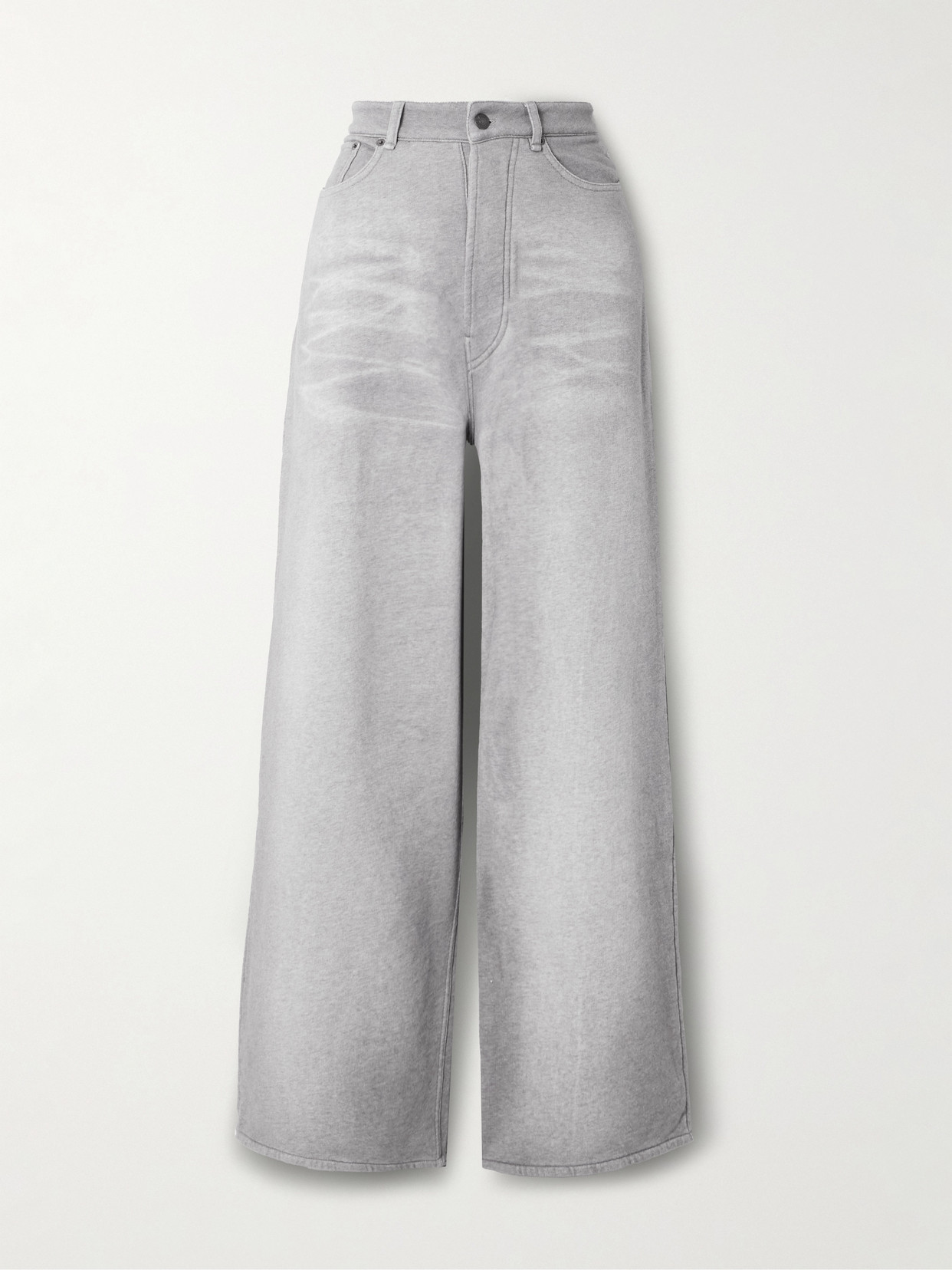 Acne Studios - Organic Cotton-jersey Wide-leg Pants - Gray