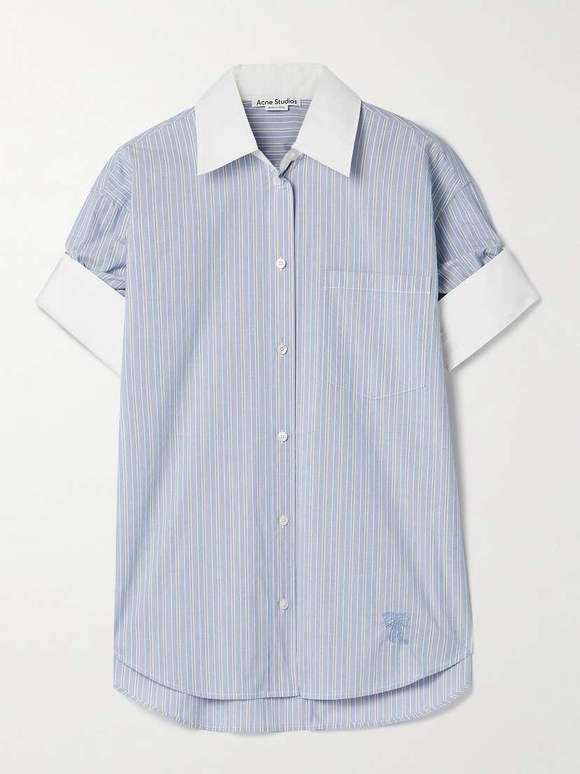 Acne Studios Striped Cotton-poplin Shirt - EU 40