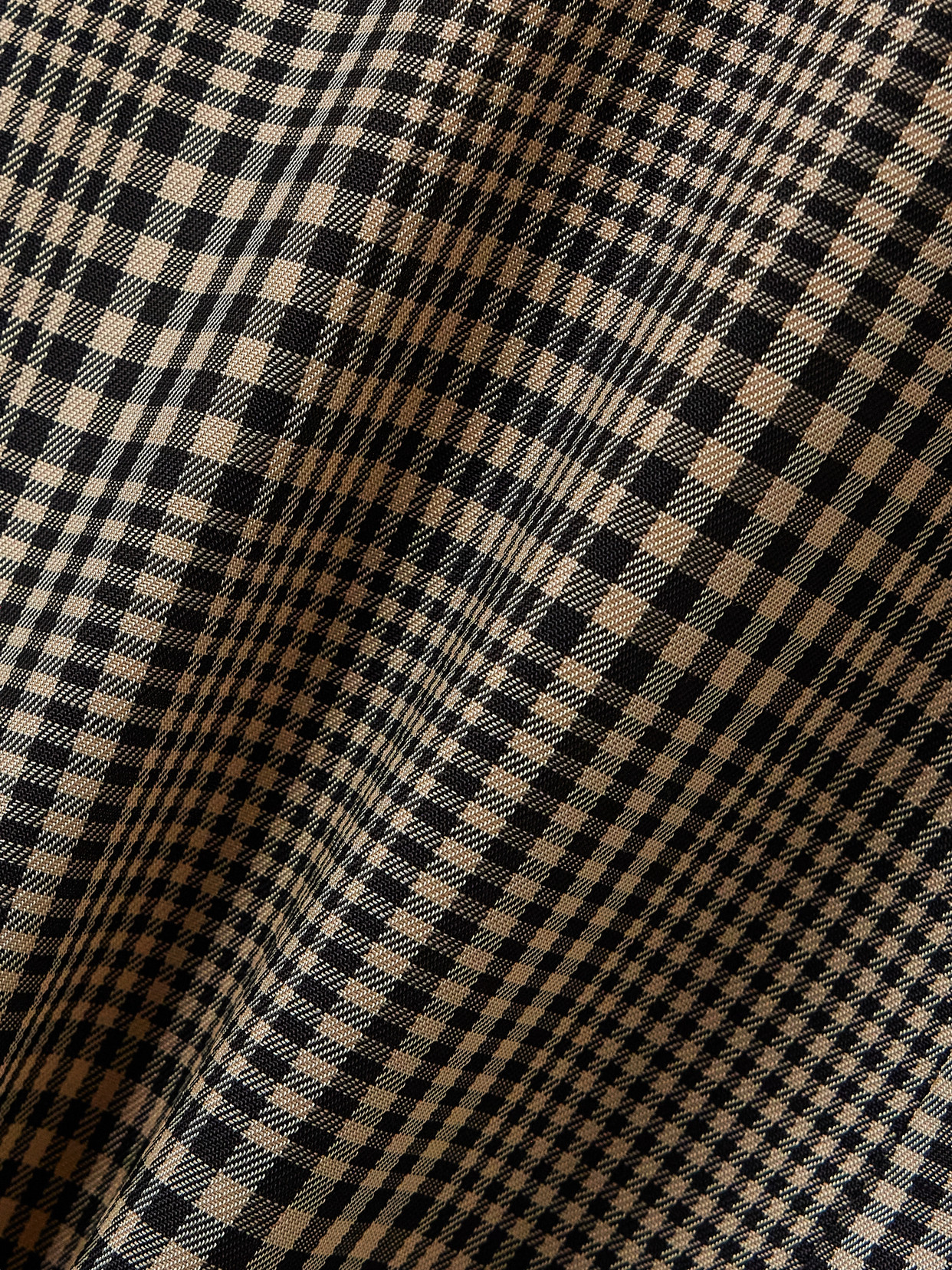 Acne Studios Checked Woven Barrel-leg Pants In Brown