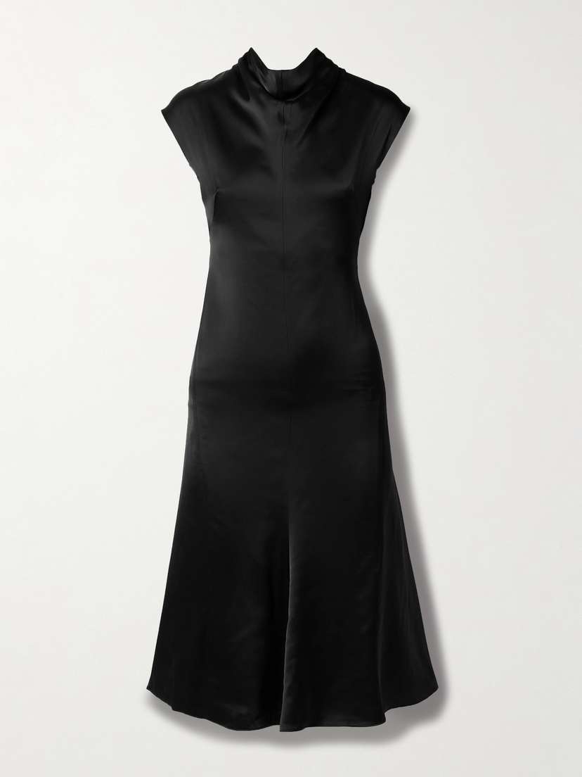 Acne Studios Draped Silk-satin Midi Dress
