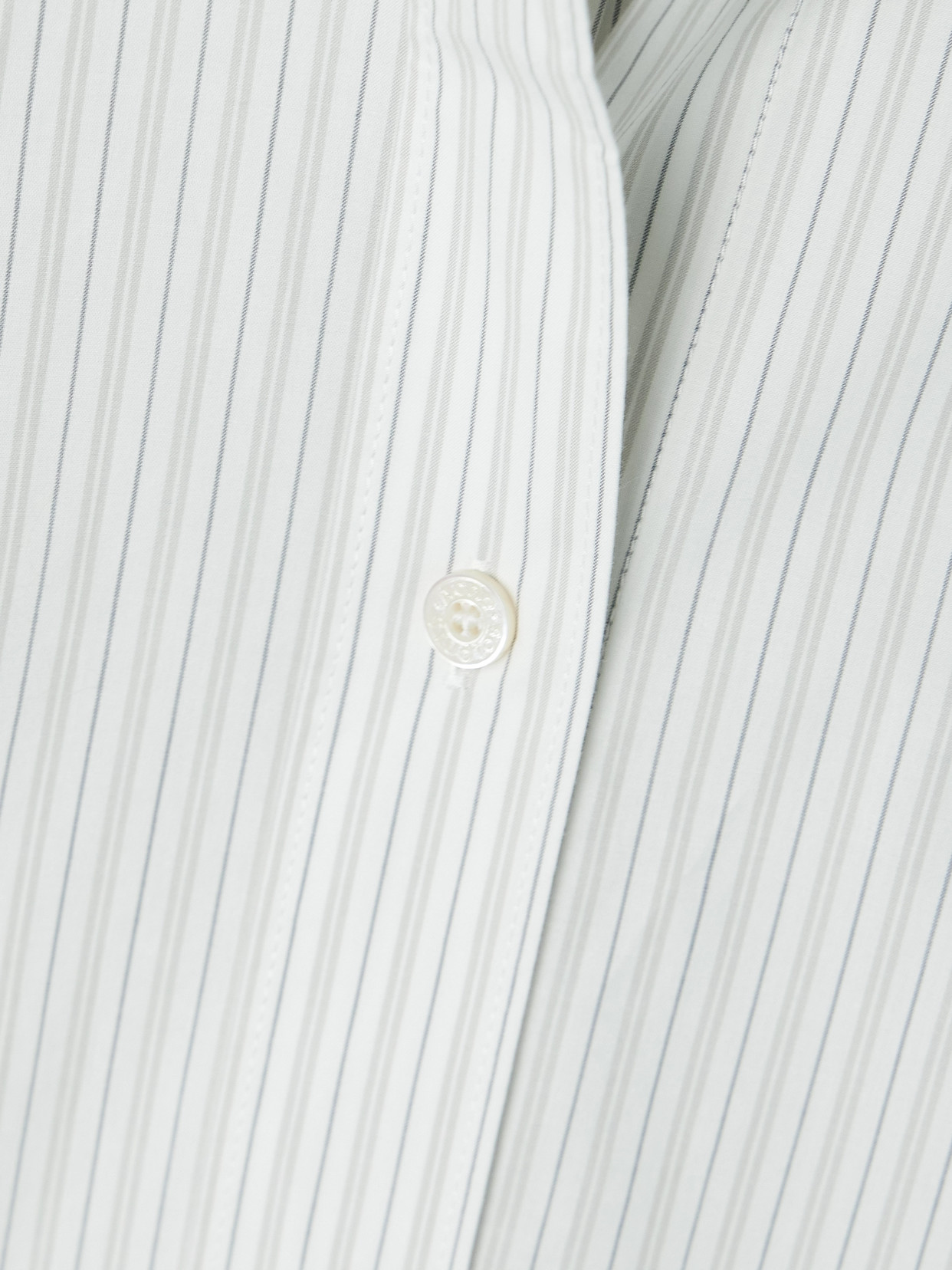 ACNE STUDIOS LAYERED STRIPED COTTON-POPLIN SHIRT