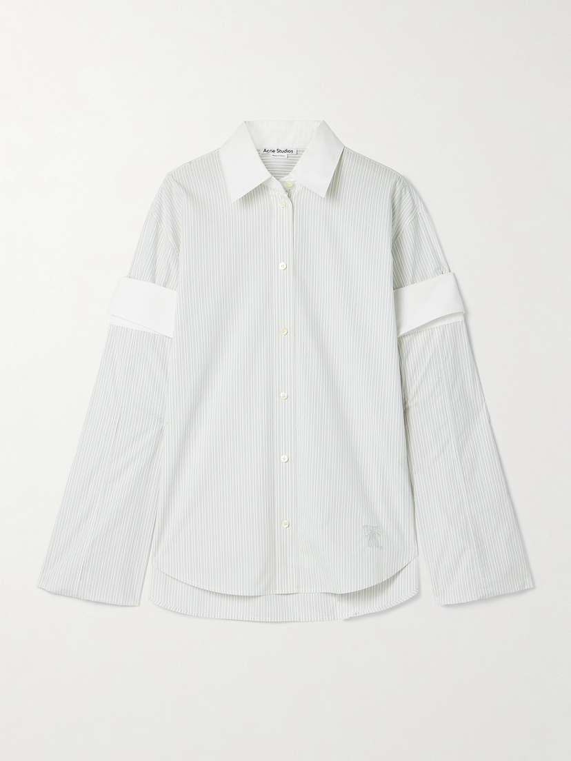 Acne Studios Layered Striped Cotton-poplin Shirt