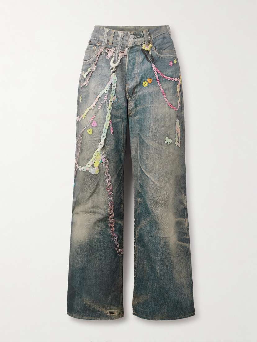 Acne Studios Printed Wide-leg Jeans