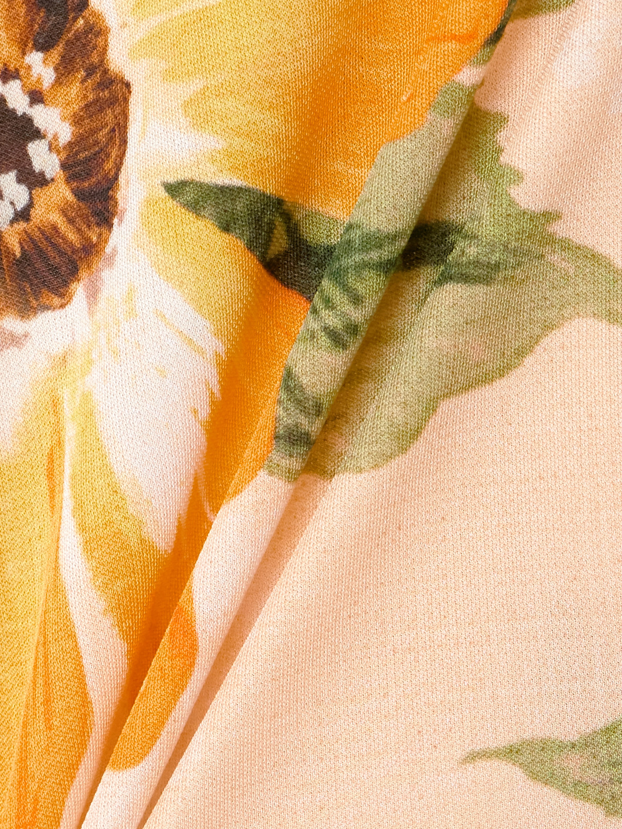 Acne Studios Floral-print Jersey Midi Shirt Dress In Orange