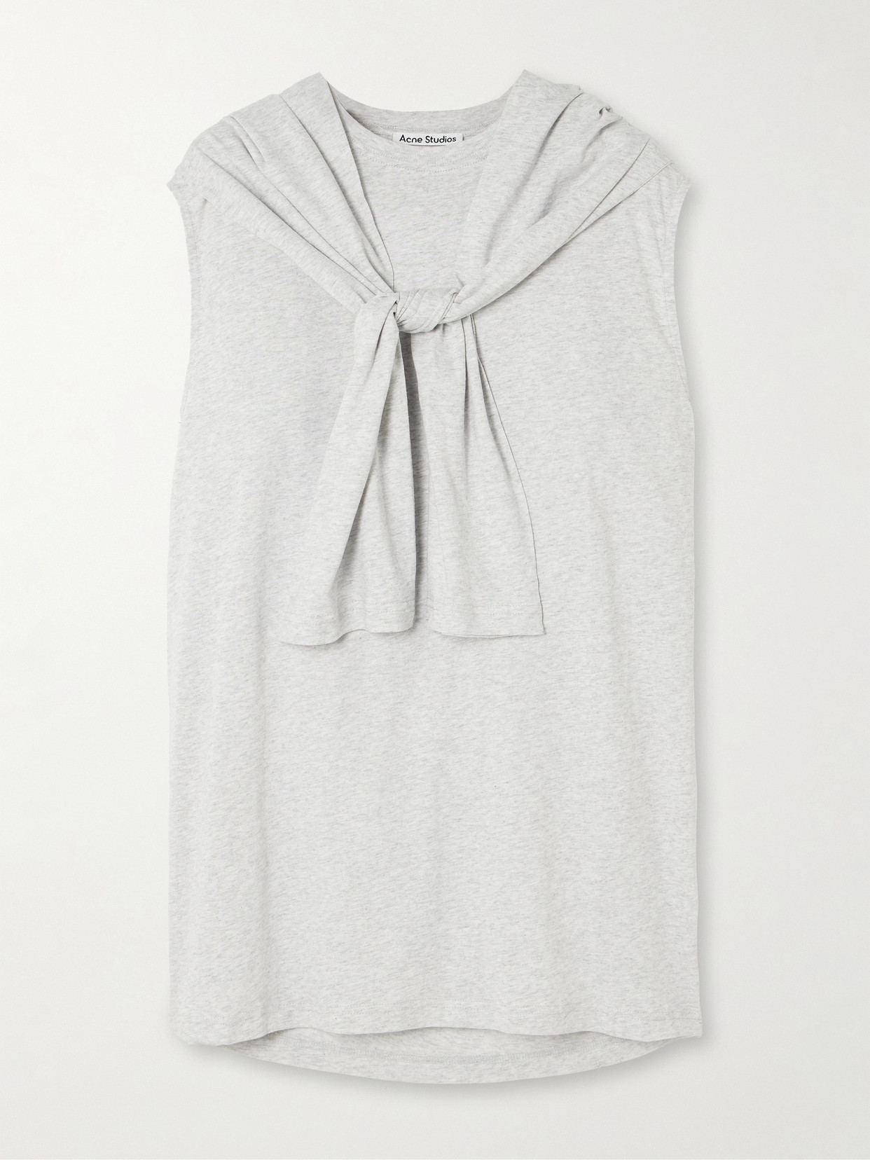 Acne Studios Layered Appliquéd Cotton-jersey Tank Top In Gray