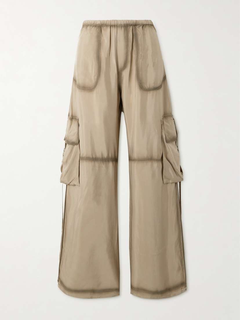 Acne Studios Satin-twill Wide-leg Cargo Pants