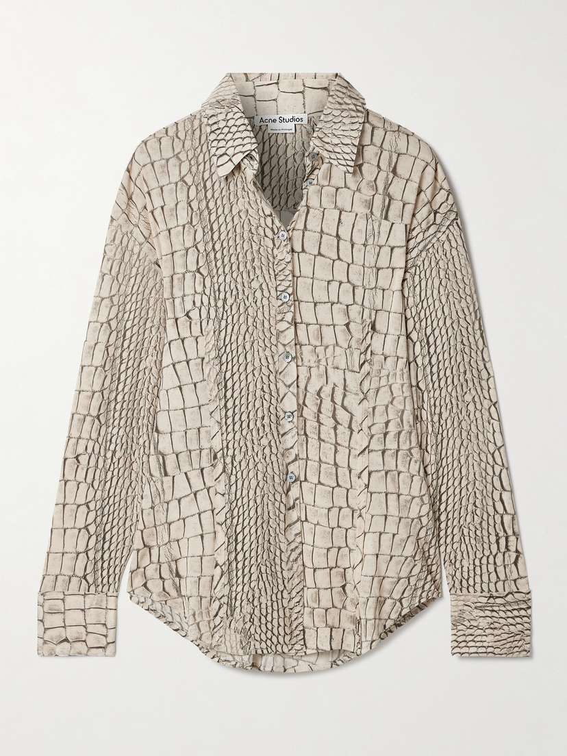 Acne Studios Trompe L'oeil Printed Stretch-jersey Shirt