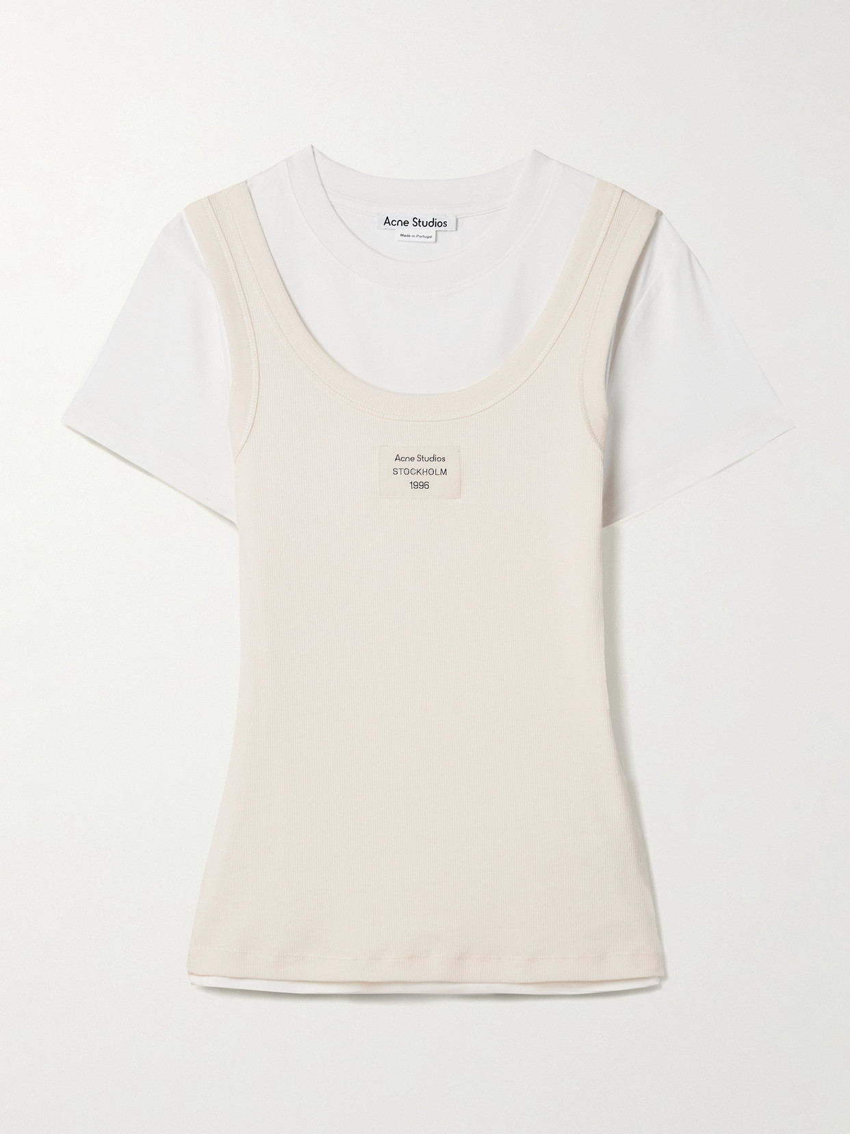 Acne Studios Off-white Layered T-shirt In White