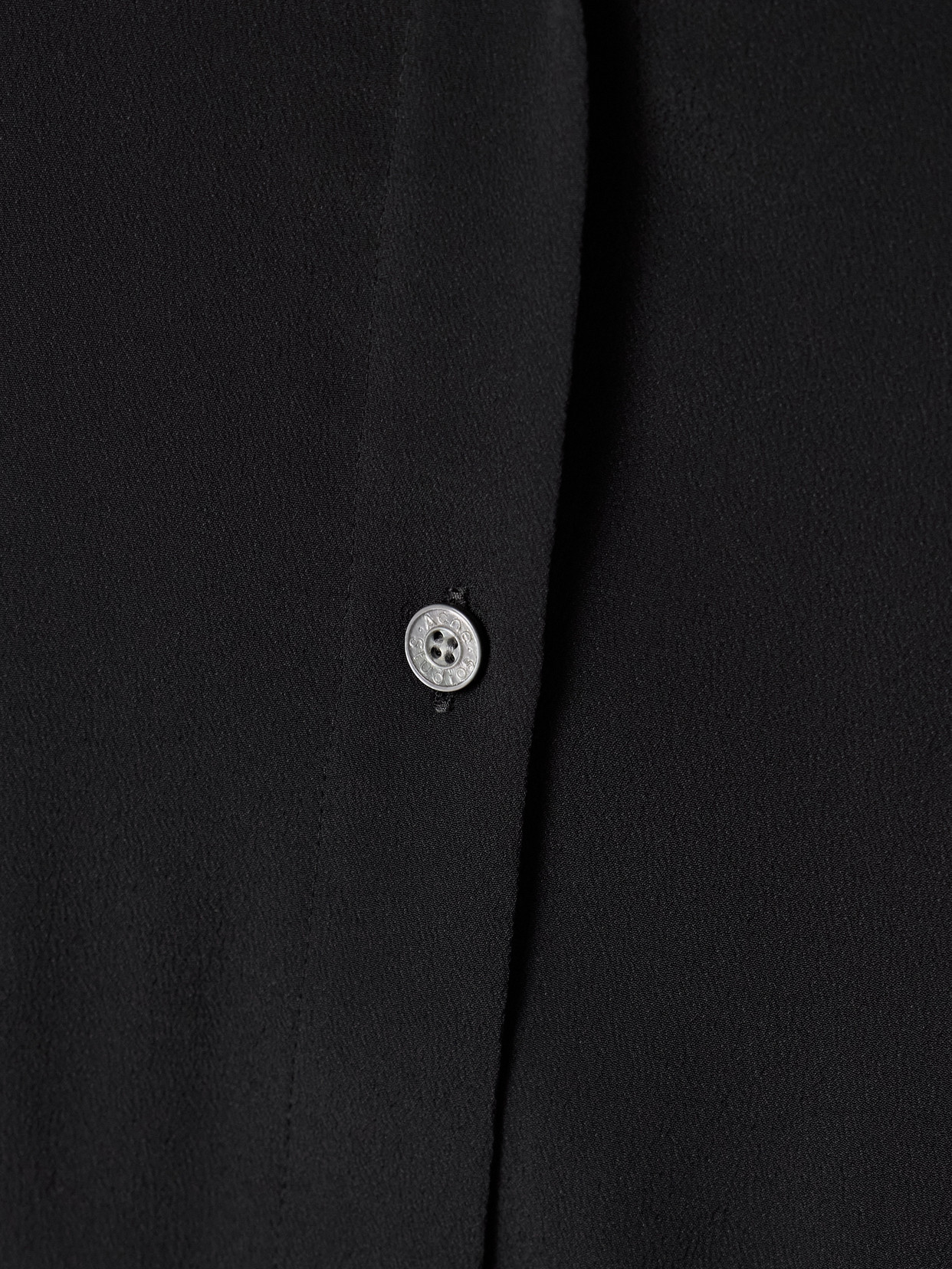 ACNE STUDIOS CONVERTIBLE ASYMMETRIC BELTED CREPE DE CHINE MIDI SHIRT DRESS