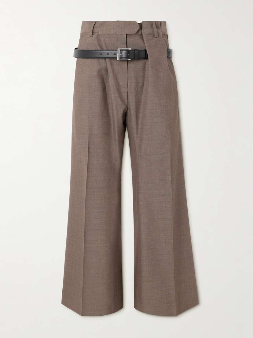 Acne Studios Belted Wool Wide-leg Pants
