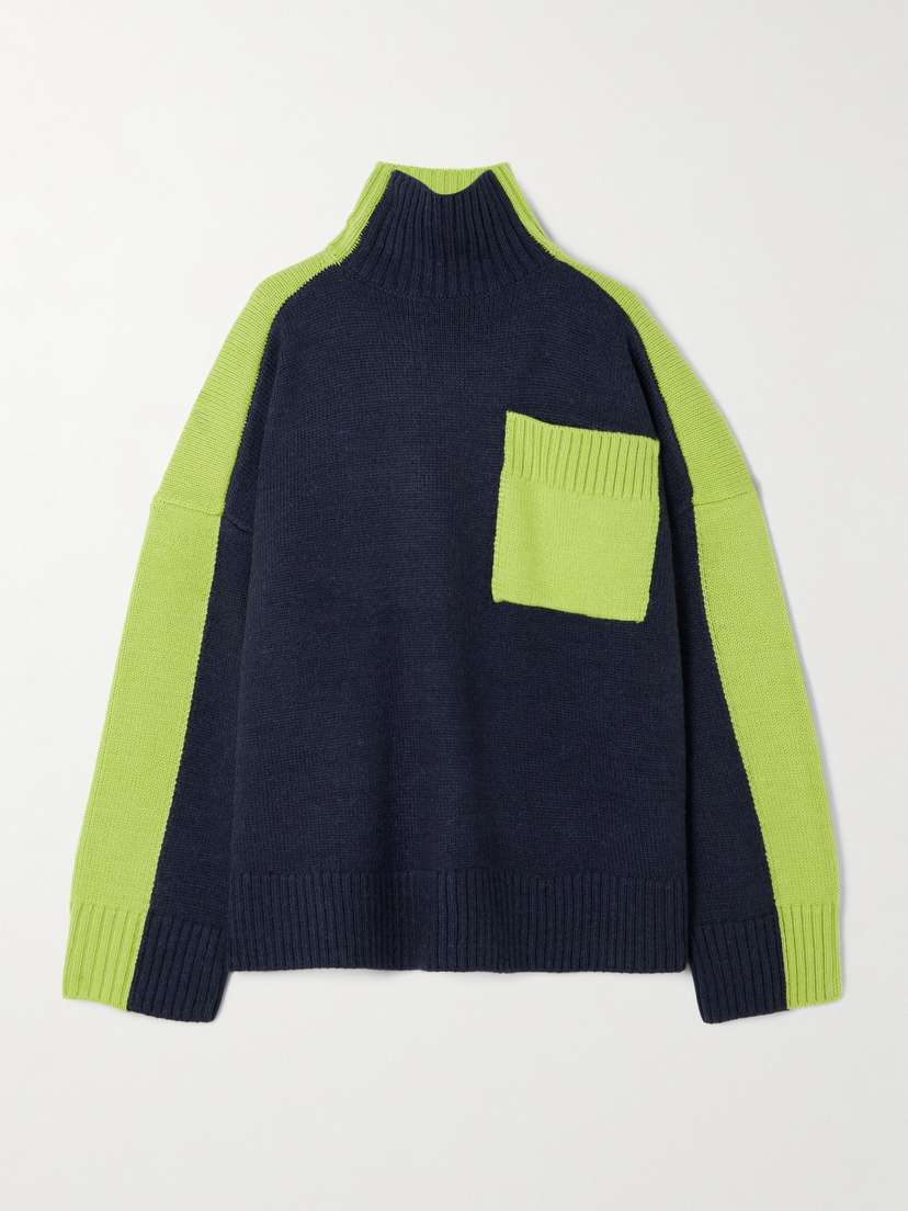JW Anderson Two-tone Knitted Turtleneck Sweater