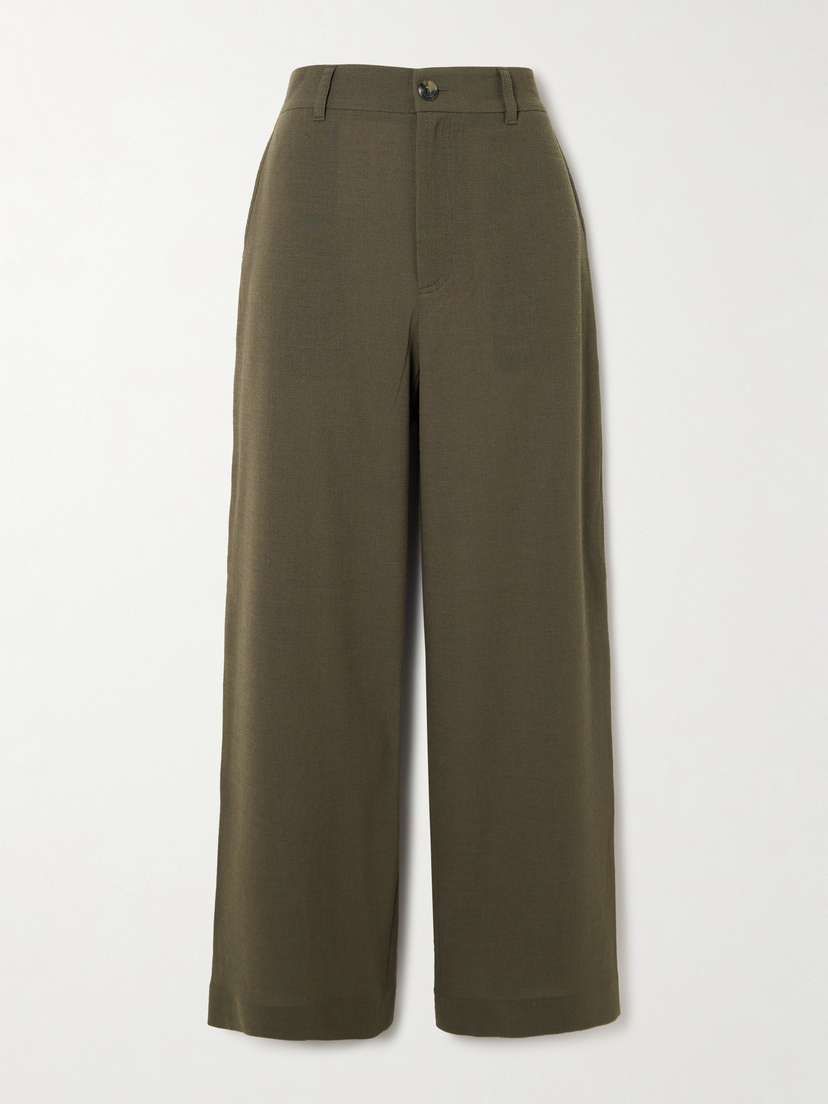 JW Anderson Wool-blend Crepe Straight-leg Pants
