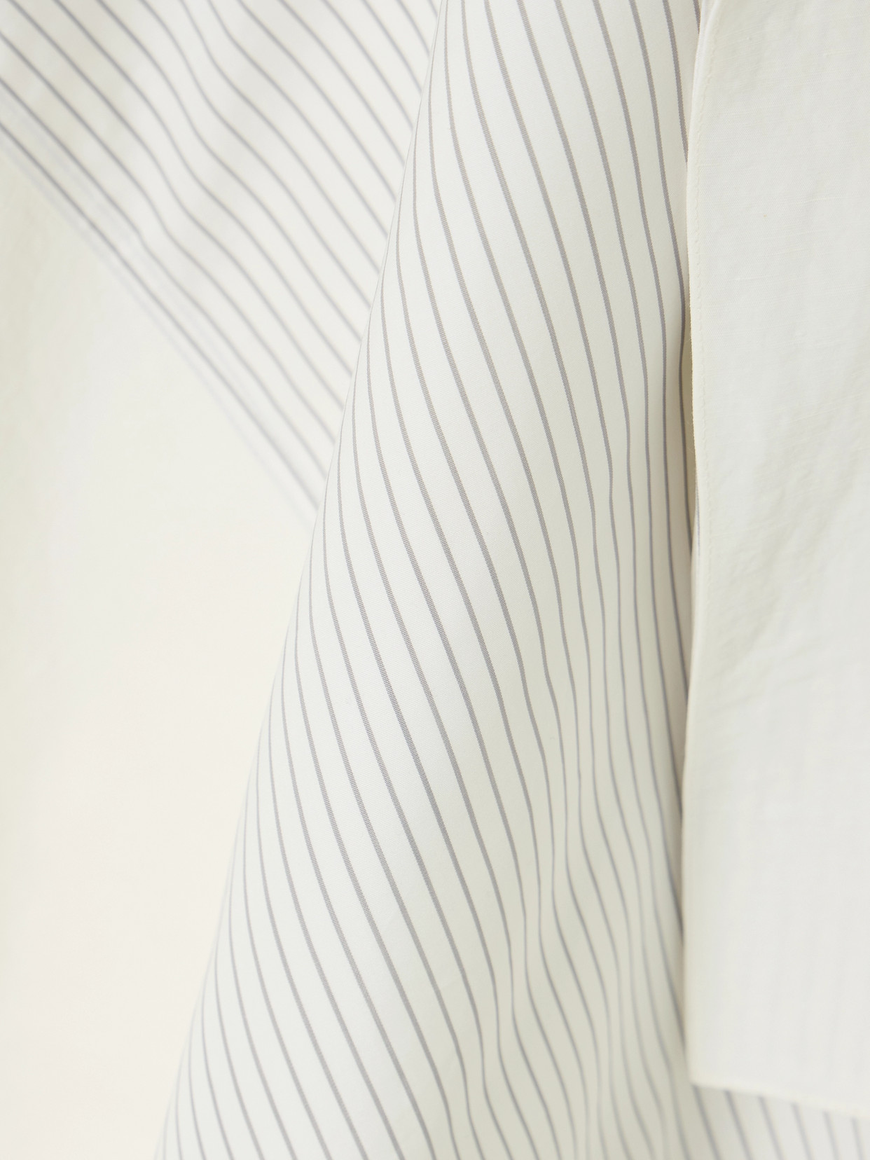 Jw Anderson Asymmetric Striped Patchwork Cotton-poplin Midi Skirt In White