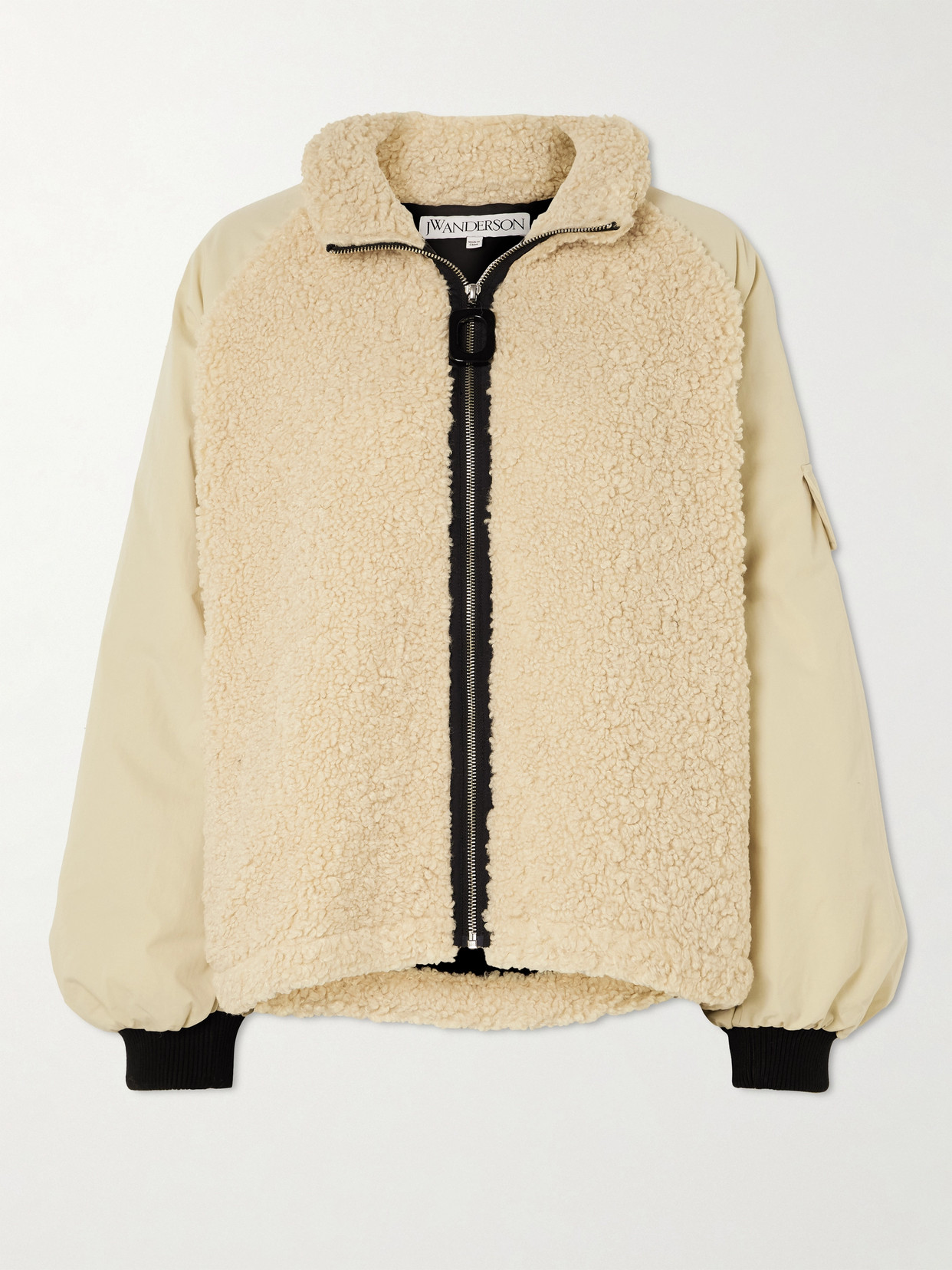 Jw Anderson Shell And Fleece Jacket In Cream