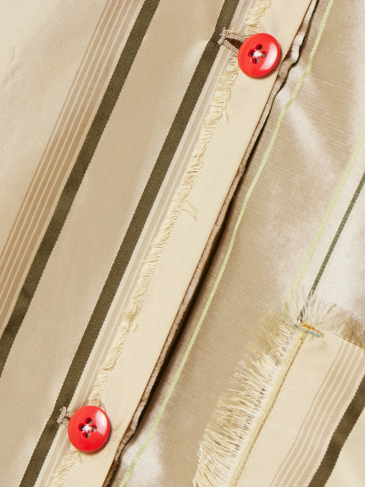 Thank You Have A Good Day Oversized Paneled Striped Silk And Linen Midi Shirt Dress In Yellow