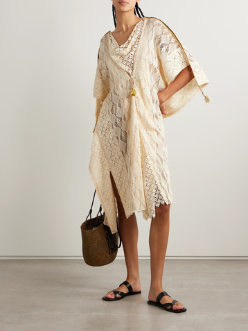 THANK YOU HAVE A GOOD DAY Tasseled lace kaftan