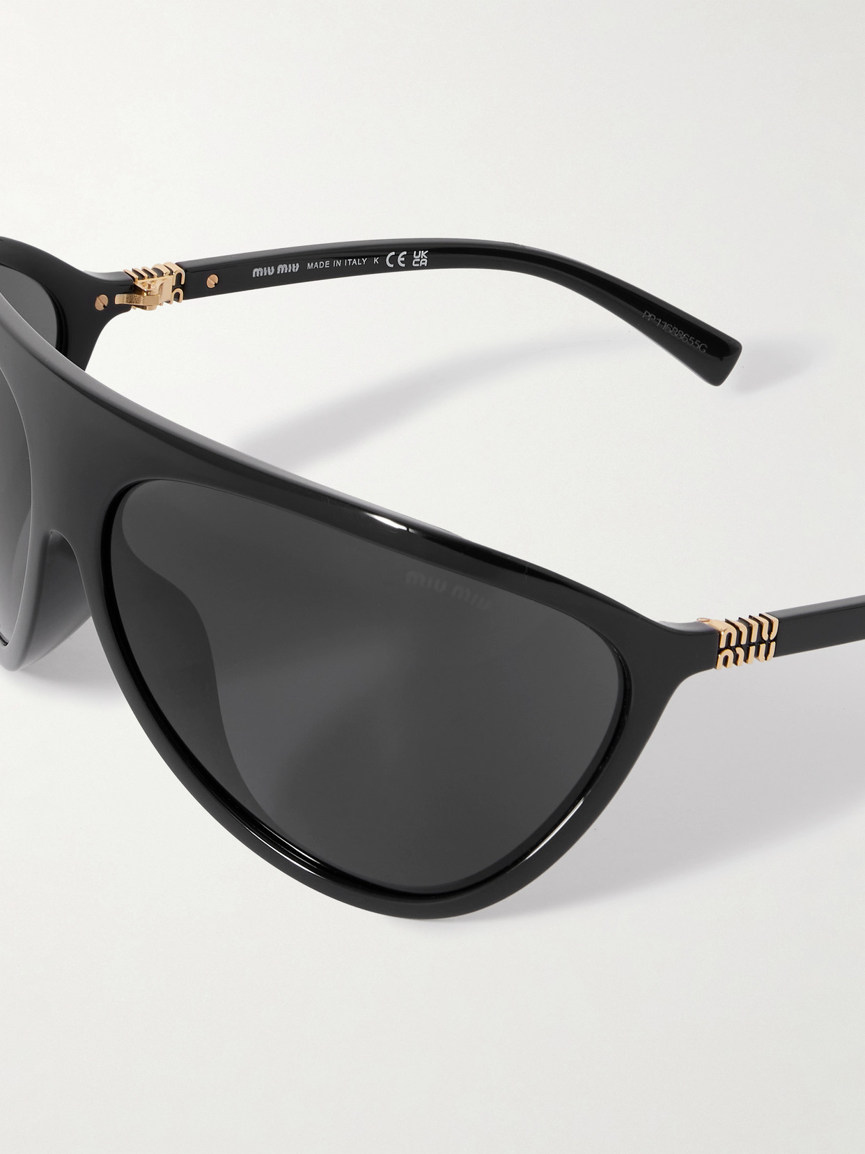 Miu Miu Oversized D-frame Acetate Sunglasses In Black