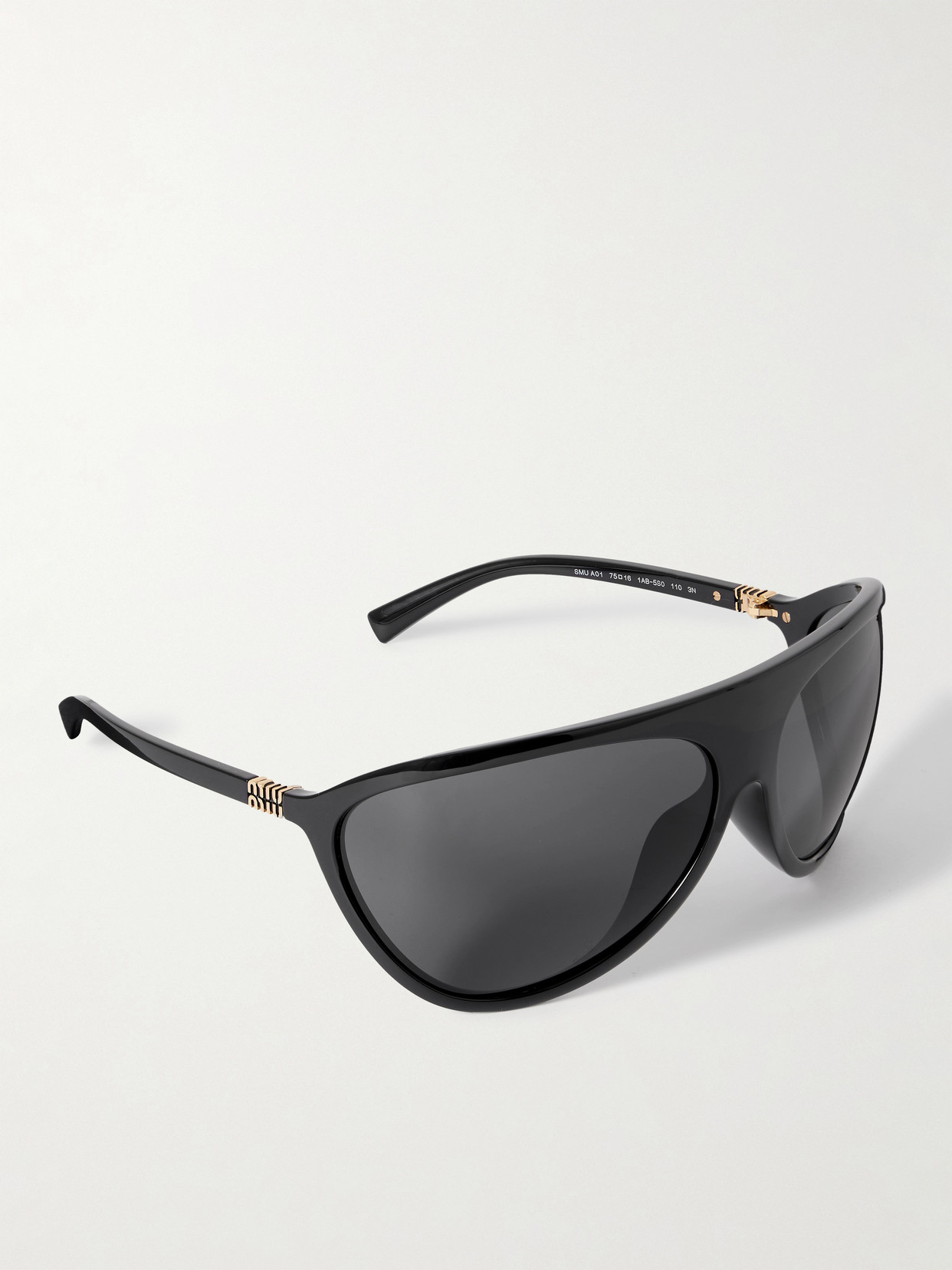Miu Miu Oversized D-frame Acetate Sunglasses In Black