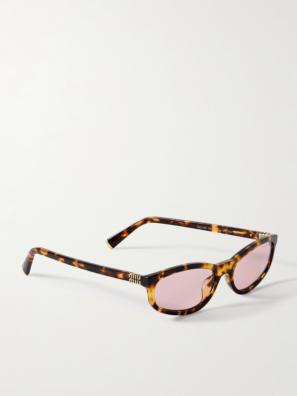 Miu Miu Oval-frame Tortoiseshell Acetate Sunglasses In Tortoiseshell