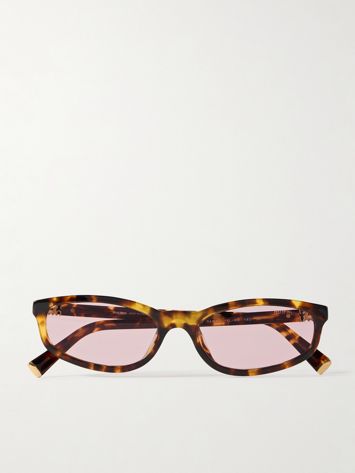 Miu Miu Oval-frame Tortoiseshell Acetate Sunglasses