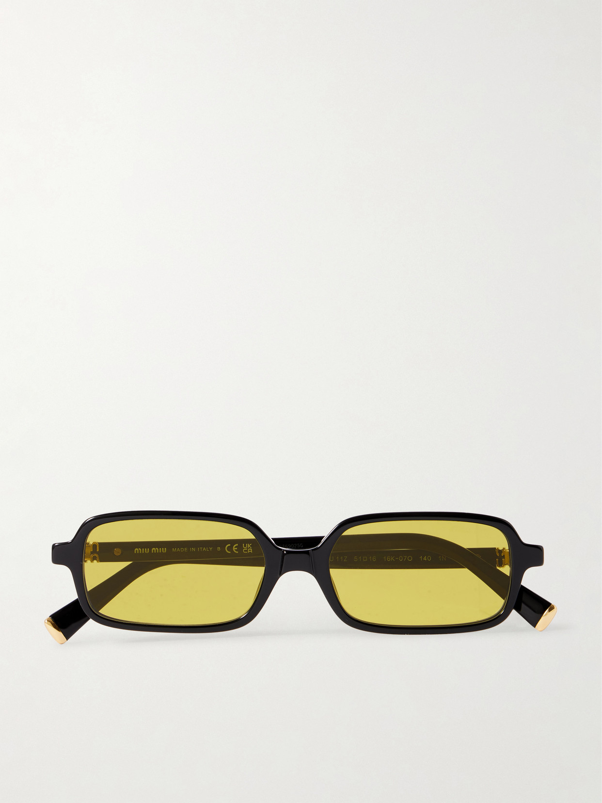 Miu Miu Rectangular-frame Acetate Sunglasses In Black