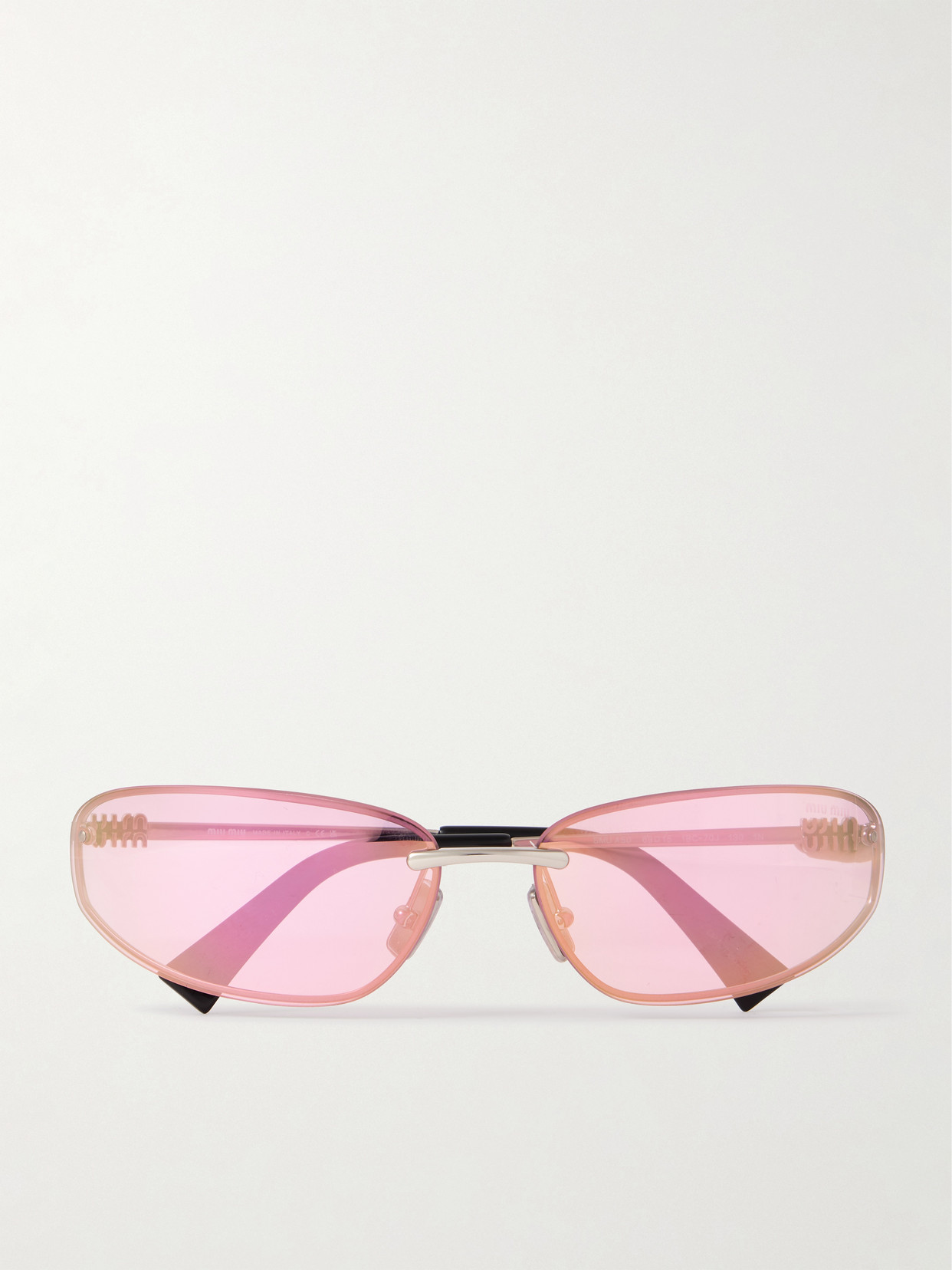 Miu Miu Eyewear - Rimless D-frame Silver-tone Sunglasses - One size