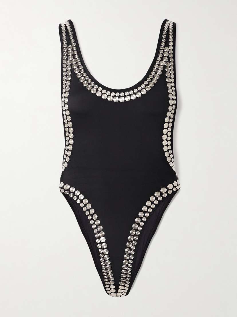 Norma Kamali Marissa Studded Swimsuit