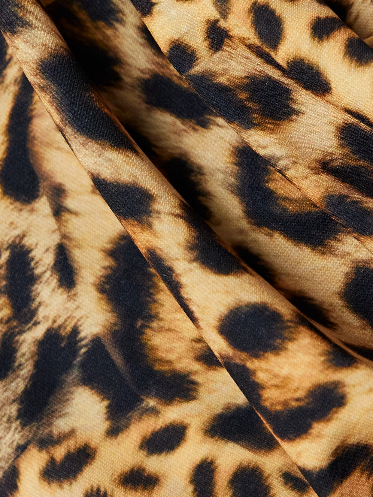 Norma Kamali Cayla Ruched Leopard-print Stretch-jersey Halterneck Gown In Animal Print