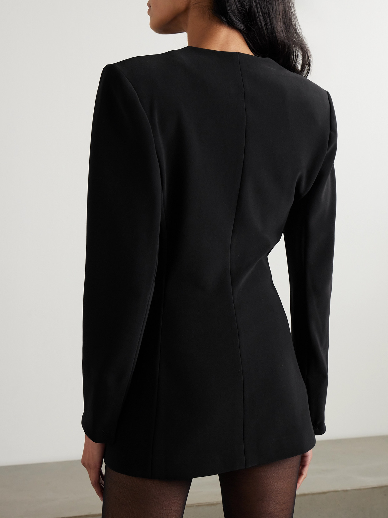 Norma Kamali Paneled Ponte Jacket In Black