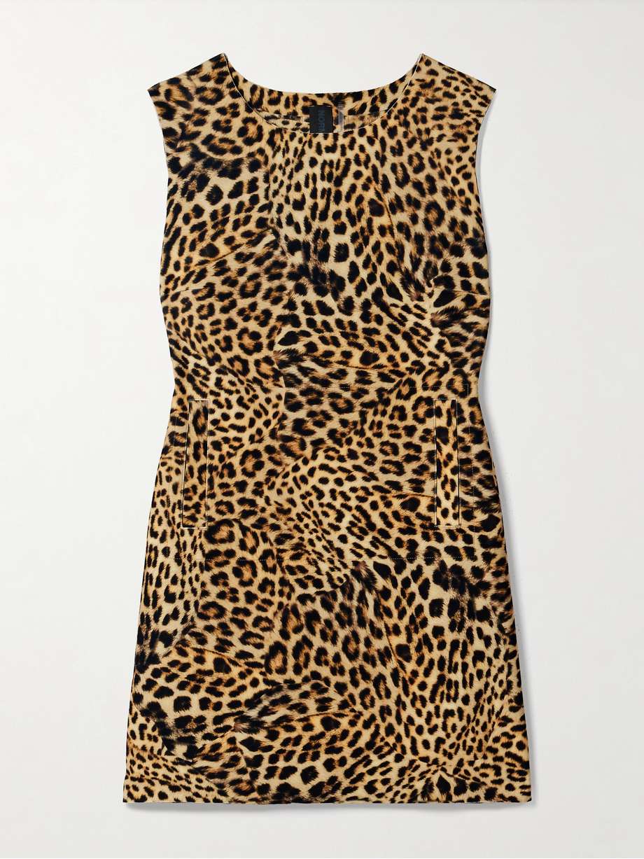 cheetah-print stretch-jersey mini dress