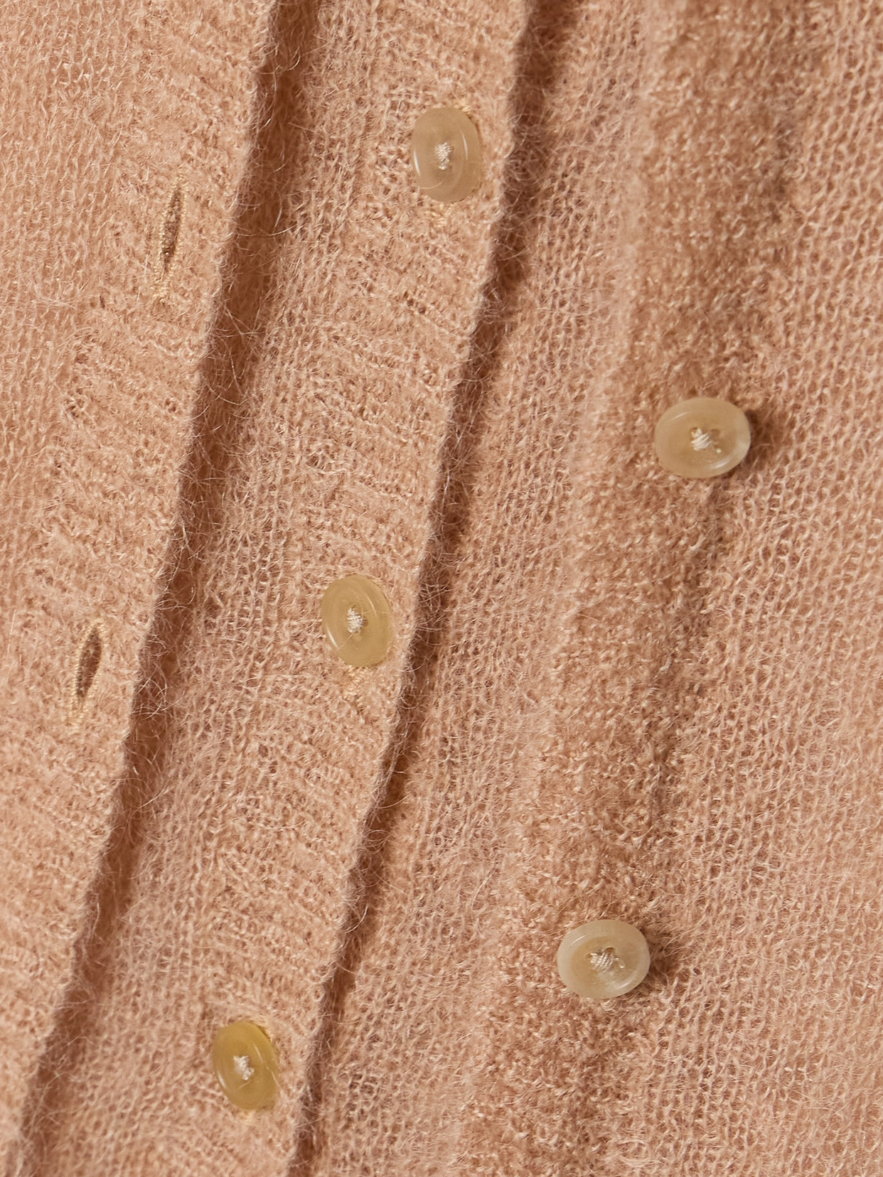 Acne Studios Kahoo Overwashed Mohair Blend Cardigan In Neutrals
