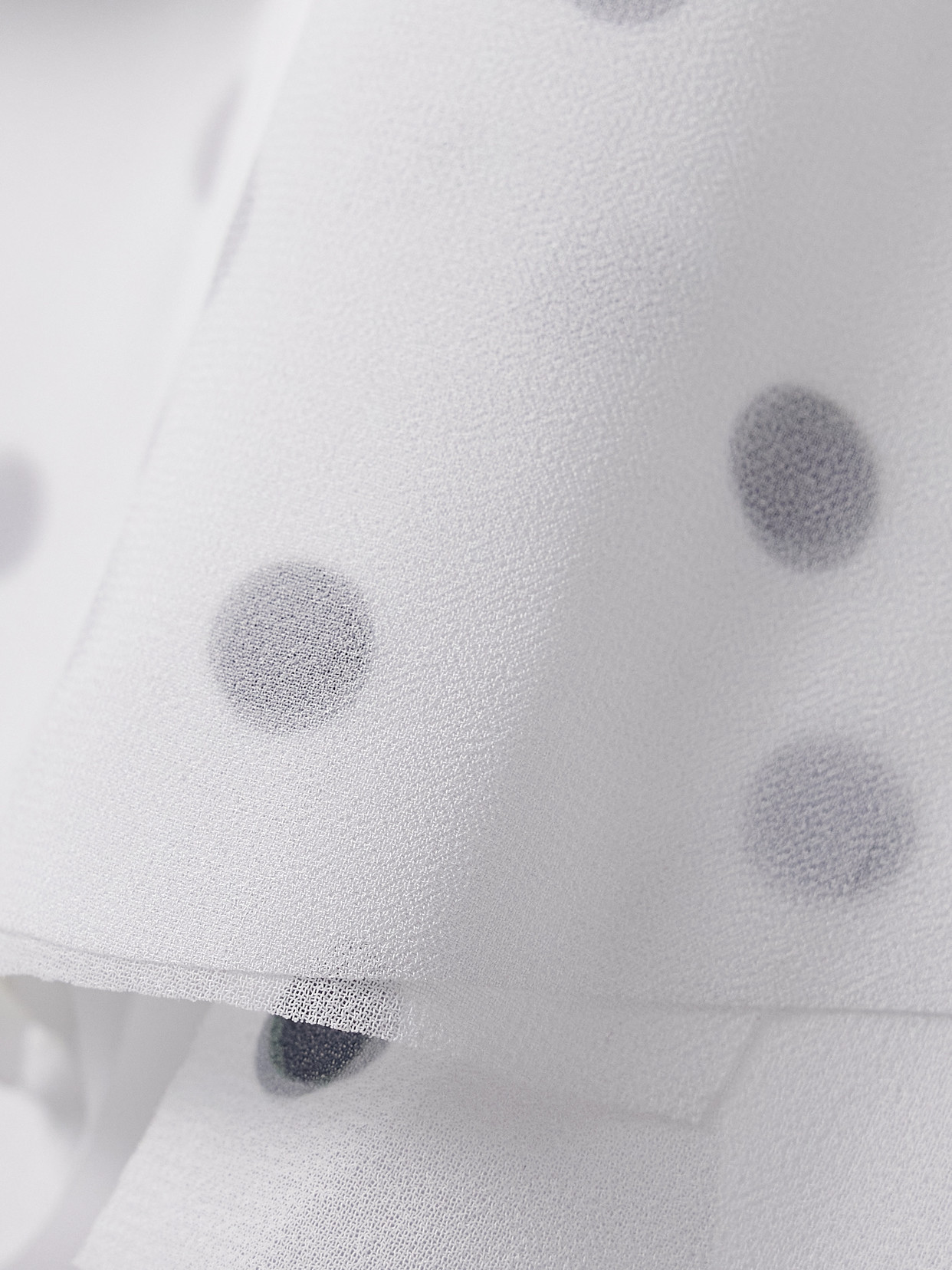 Acne Studios Layered Tie-neck Distressed Polka-dot Georgette Blouse In White
