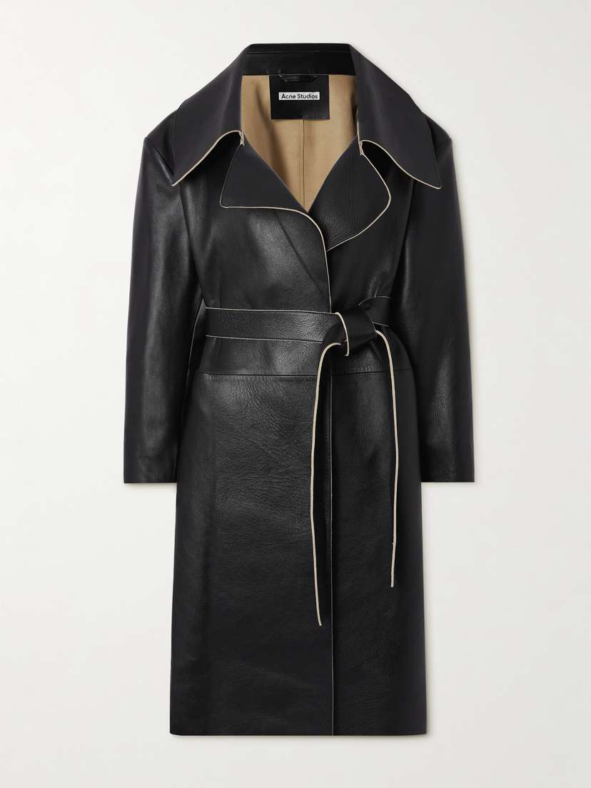 Acne Studios Belted Leather Coat