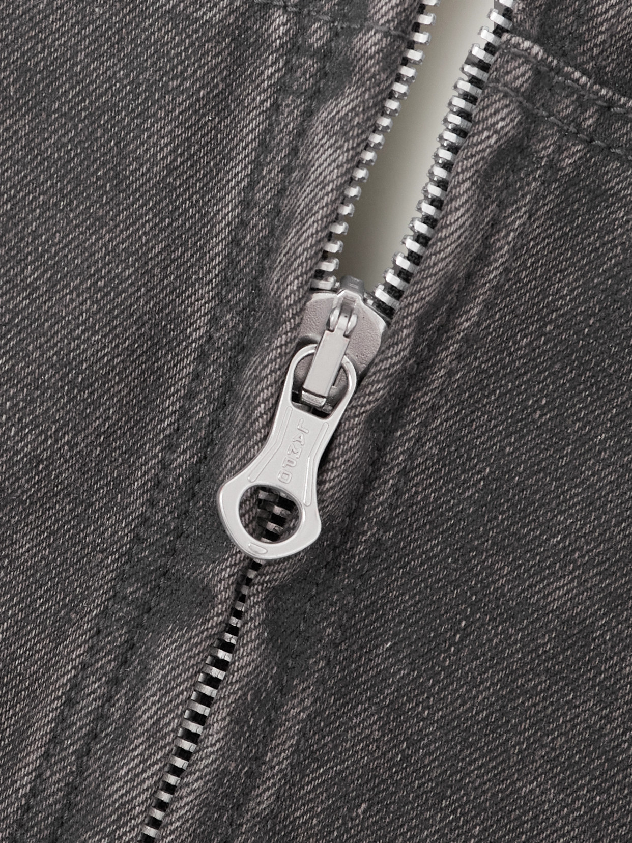 Our Legacy Cropped Hooded Denim Jacket In Gray