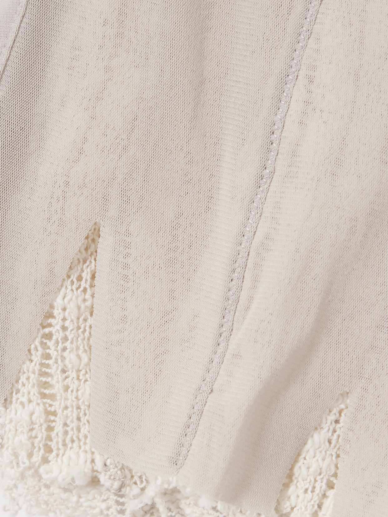 OUR LEGACY RAGGED DISTRESSED MESH AND COTTON-BLEND CROCHET TANK