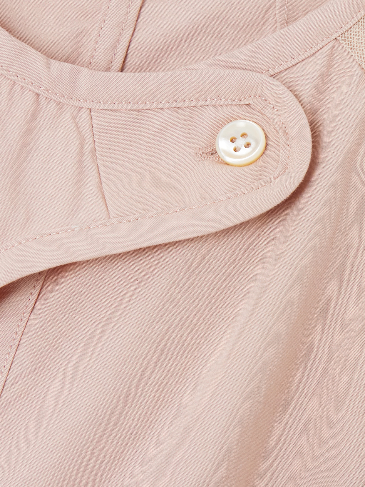 OUR LEGACY CROPPED MESH-TRIMMED COTTON-CANVAS JACKET