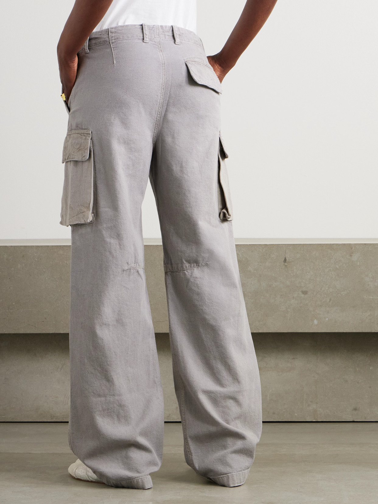 Our Legacy Peak Cotton And Hemp-blend Canvas Straight-leg Cargo Pants In Gray
