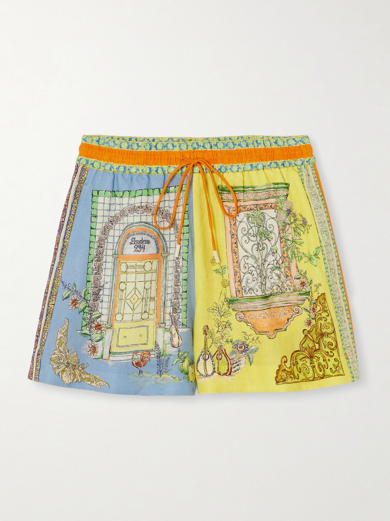 Alemais Multicoloured Colour-blocked Monte Shorts In Multi