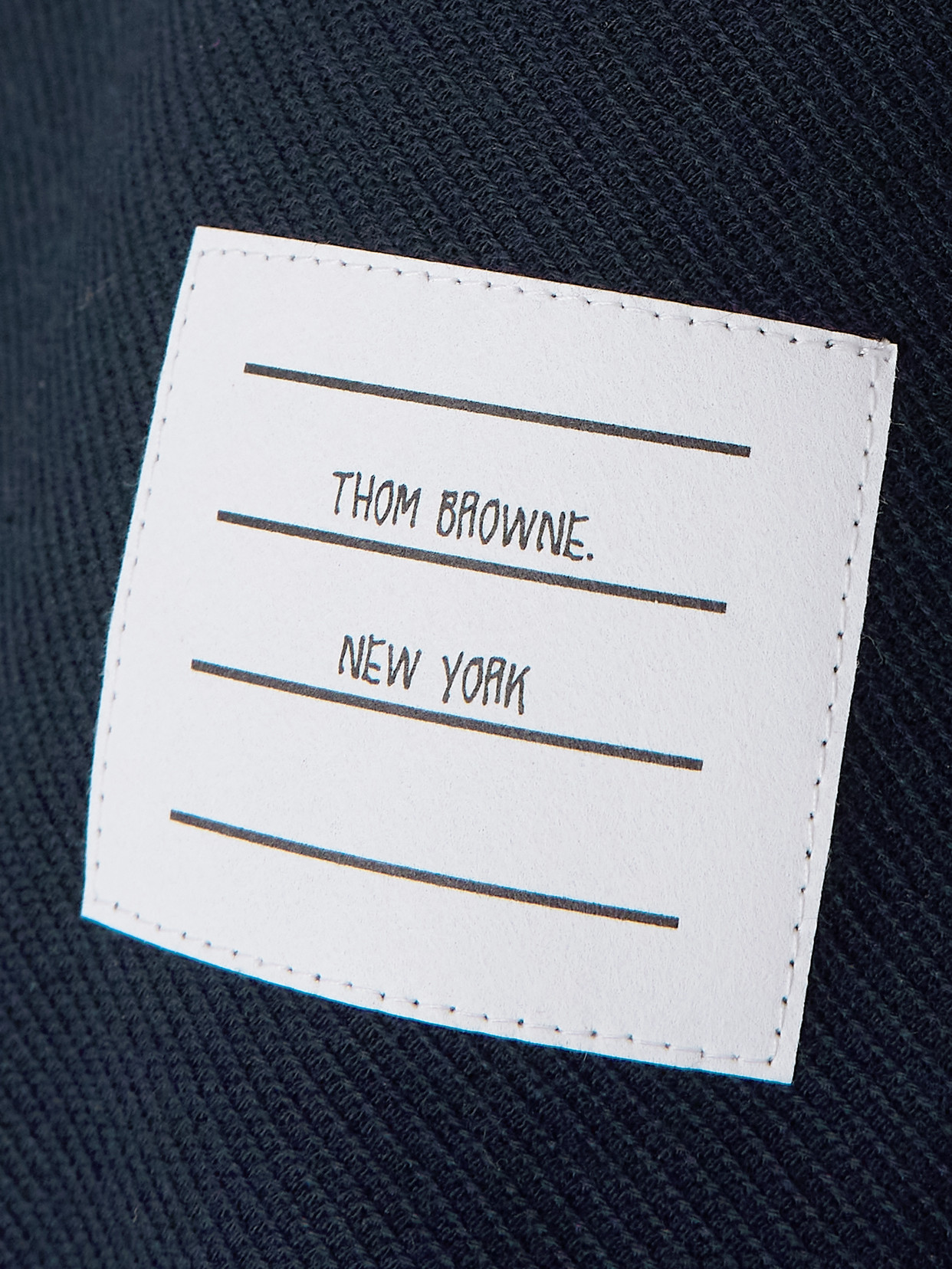 Appliquéd Two-Tone Cotton-Twill Mini