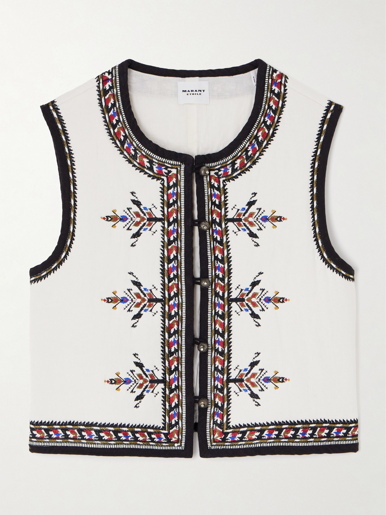 Isabel Marant Étoile Isabel Marant Etoile Zeana Embroidered Vest In Ecru