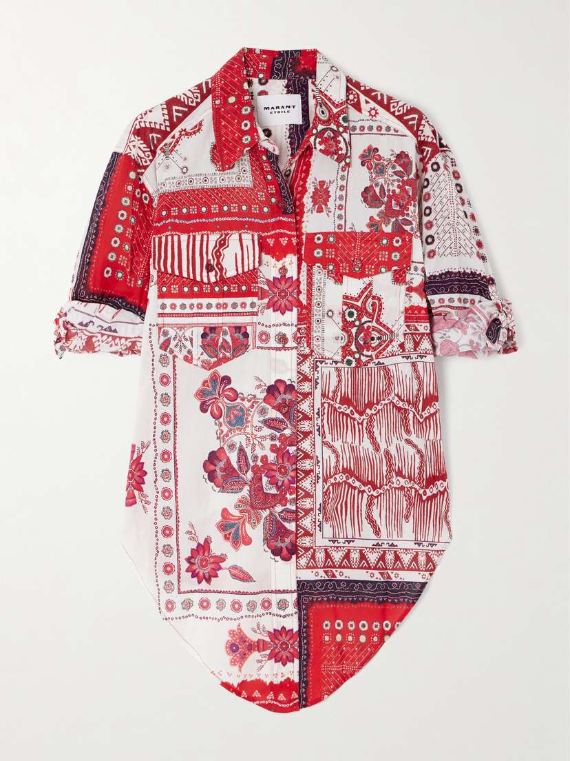 Marant Étoile Nathy Bandana-print Cotton Shirt