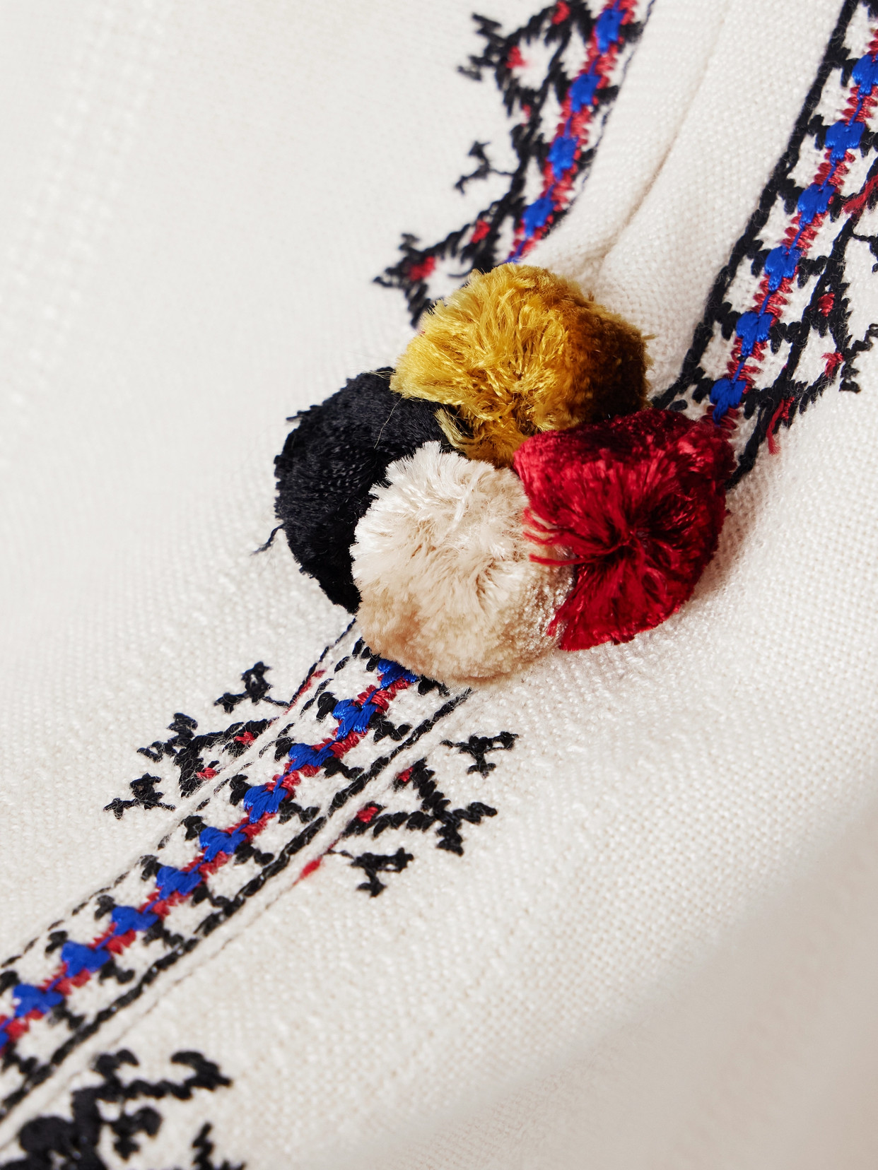 Isabel Marant Étoile 'kressy' White Dress With All-over Embroidery And Frayed Edge In Beige