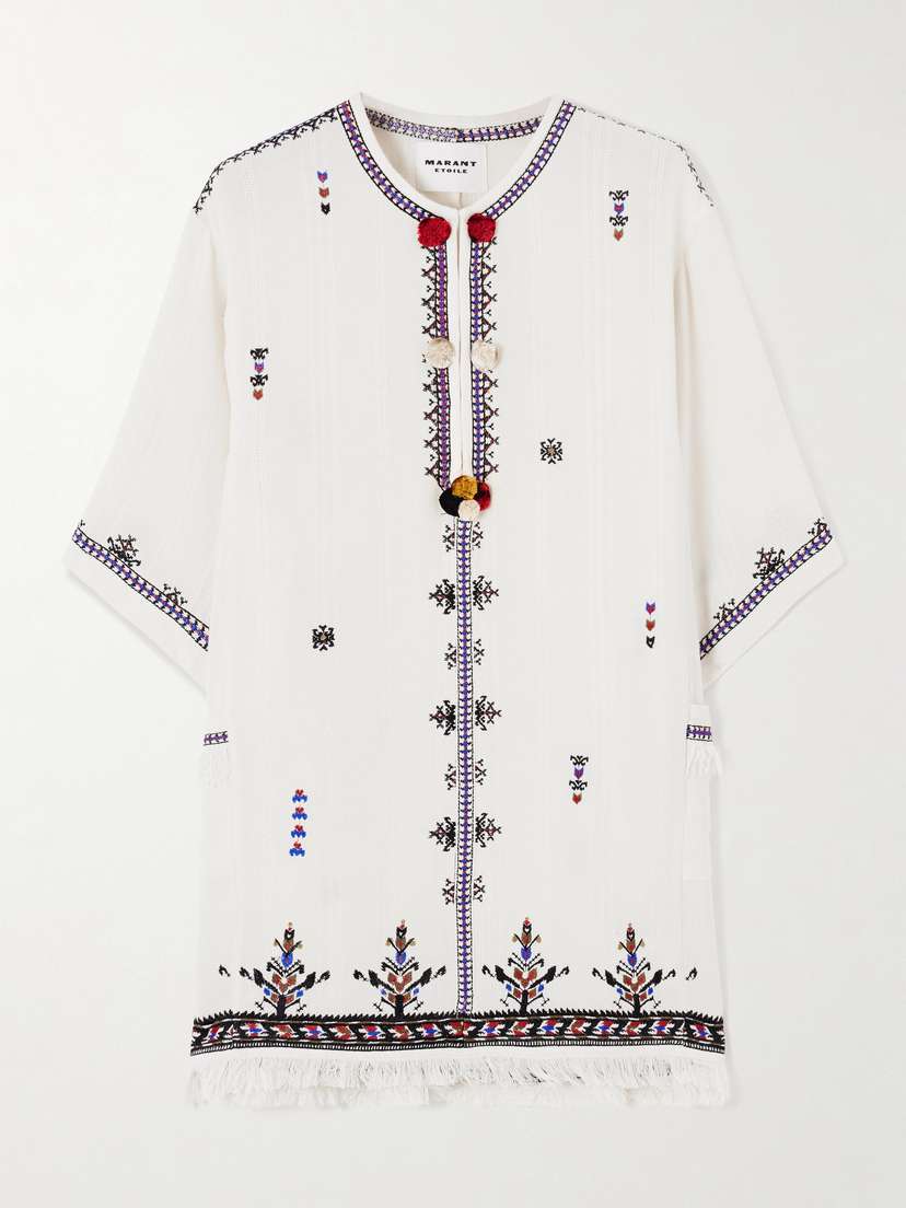 Marant Étoile Kressy Embellished Embroidered Woven Tunic
