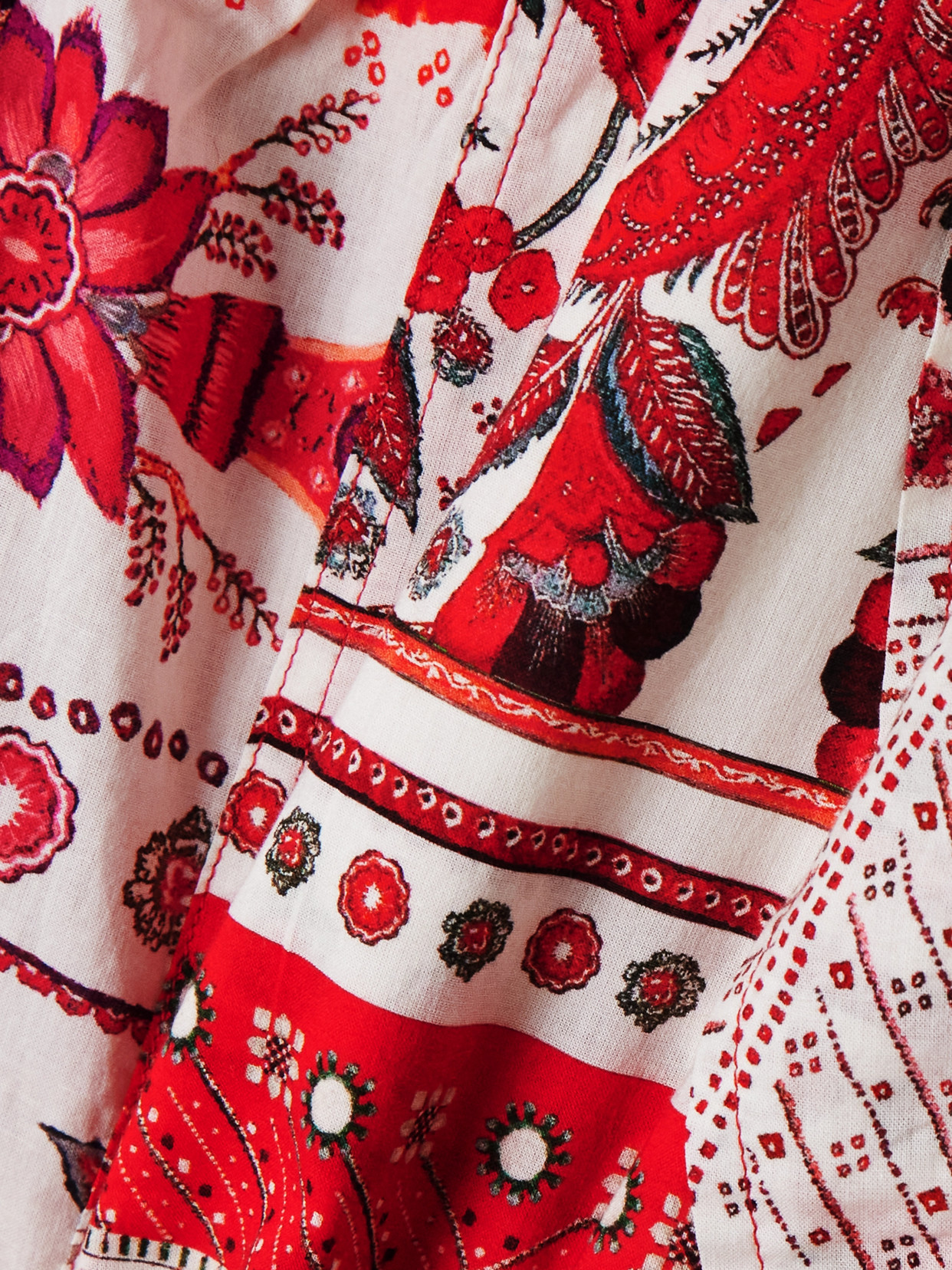 Isabel Marant Étoile Fedora Printed Cotton-voile Straight-leg Pants In Red