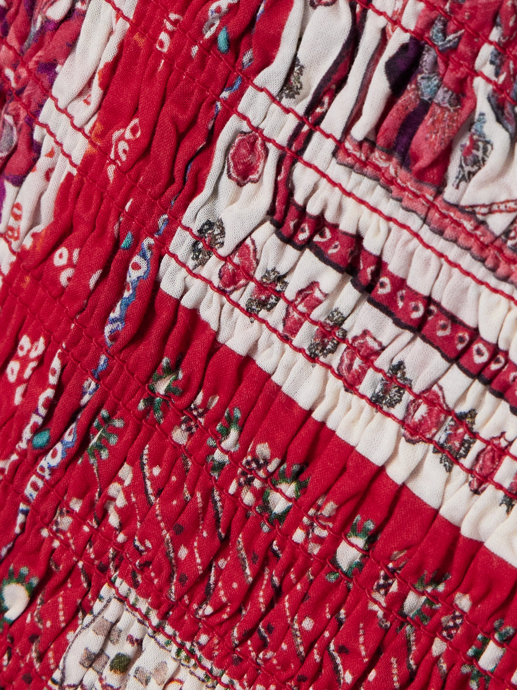 Marant Étoile Anka tiered smocked bandana-print cotton mini dress