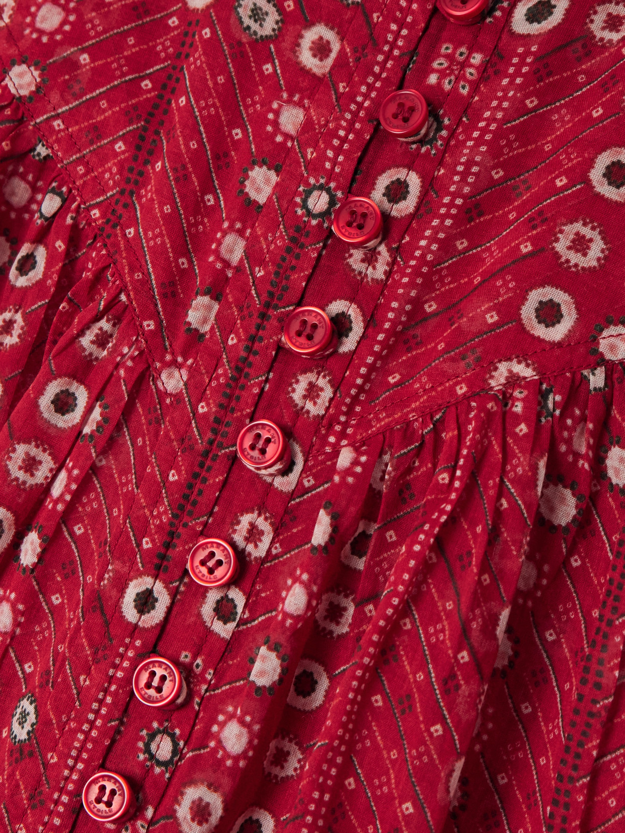 Shop Isabel Marant Étoile Melinda Printed Organic Cotton-voile Mini Dress In Red